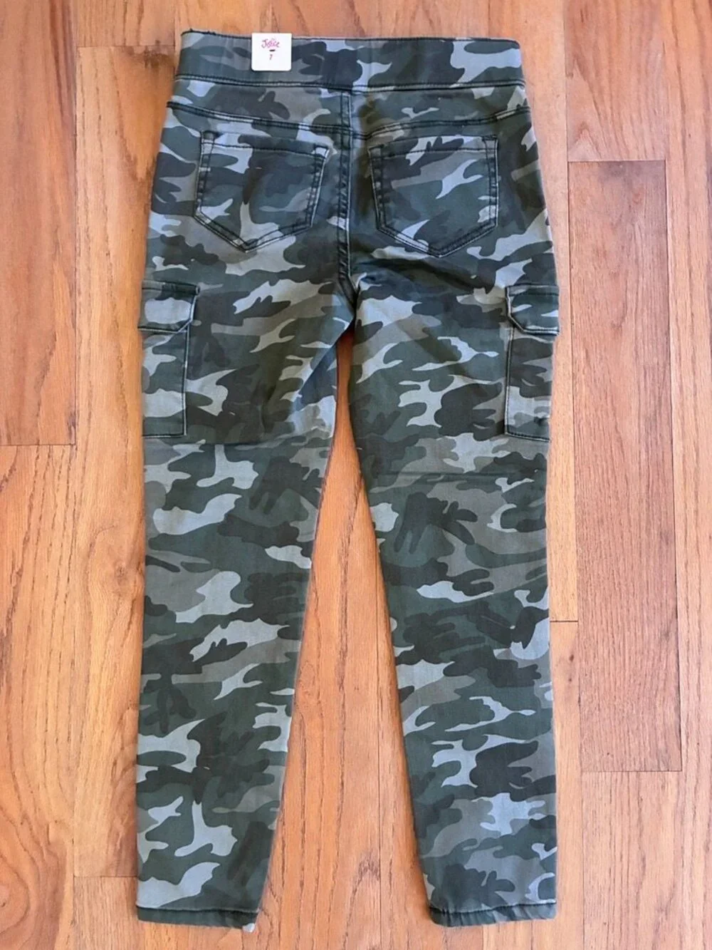 NWT Justice Girls Camo Moto Cargo Jeggings Zip Pockets Size 7